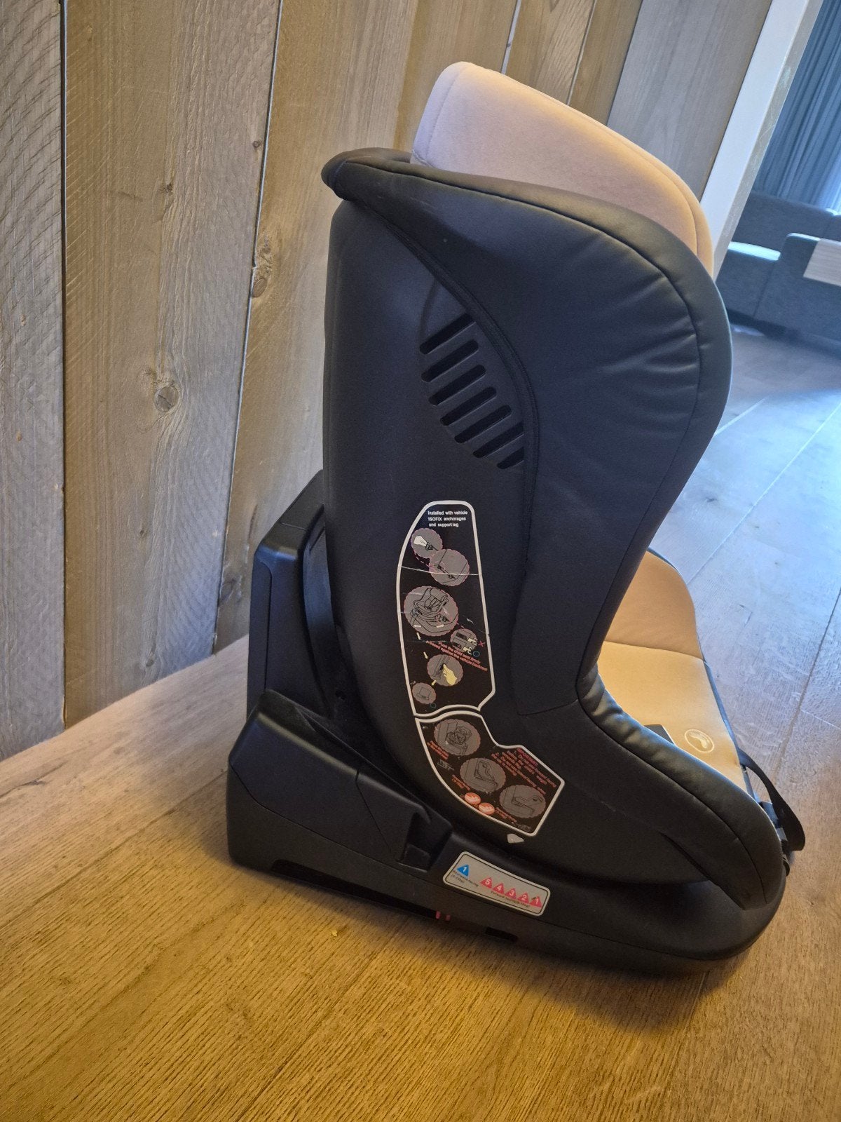 4Baby Roll-Fix Beige Autostoel - Comfortabel en Veilig, Gebruikt, 0 t/m 18 kg, Isofix, Ophalen