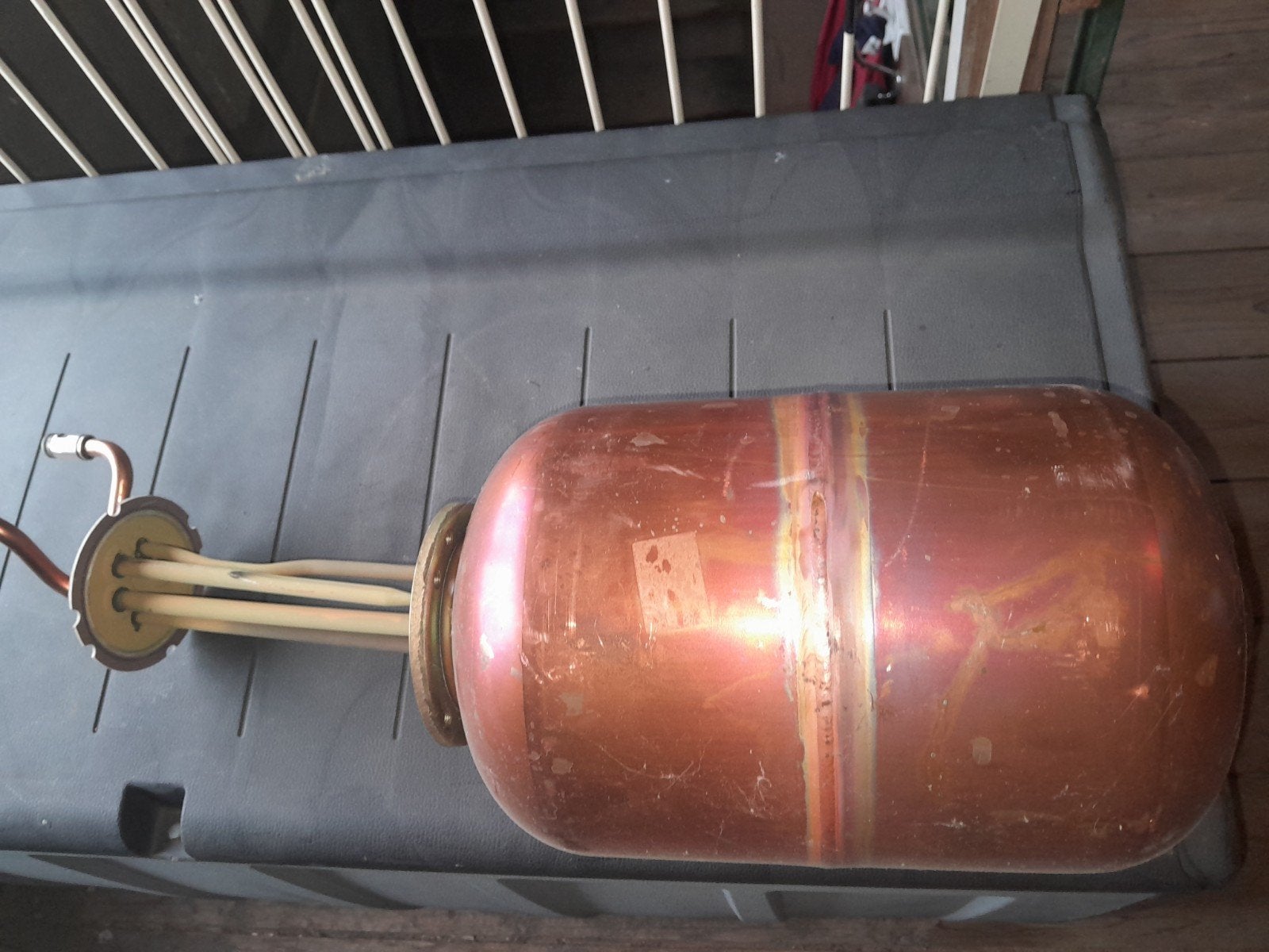 Gebruikt koperen vat 30 cm hoog, Ophalen, Gebruikt, Koper of Messing