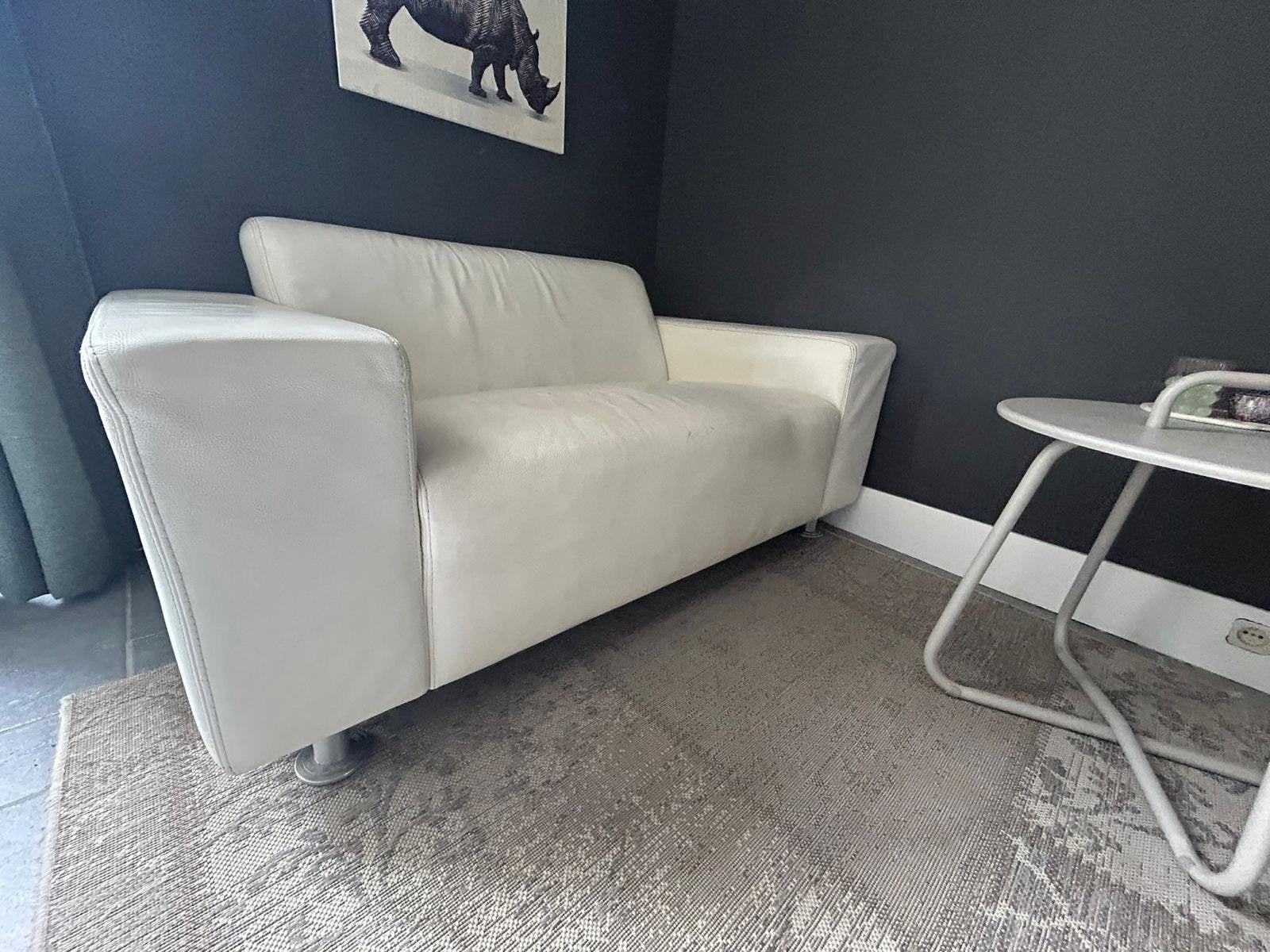 Comfortabele bank - wit, PU leer, Ophalen, Gebruikt, Overige maten, Leer