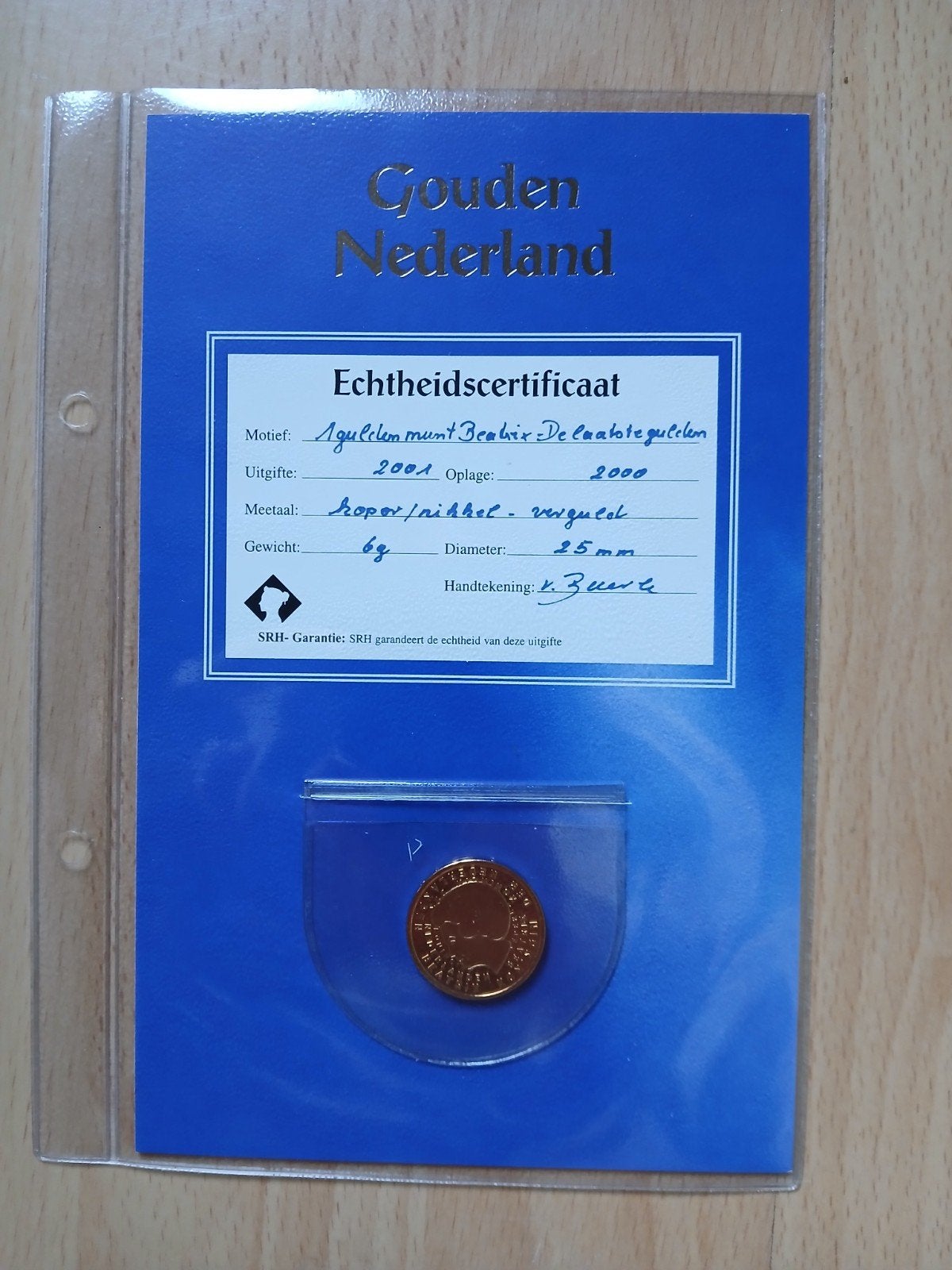 Gouden Nederland - Laatste Gulden Beatrix 2001, Ophalen of Verzenden