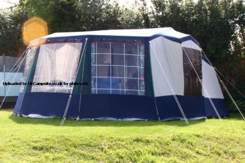 Cabanon rotonde tent  kleur oranje en bruim 6 personen, Caravans en Kamperen, Tenten, Ophalen of Verzenden, Gebruikt