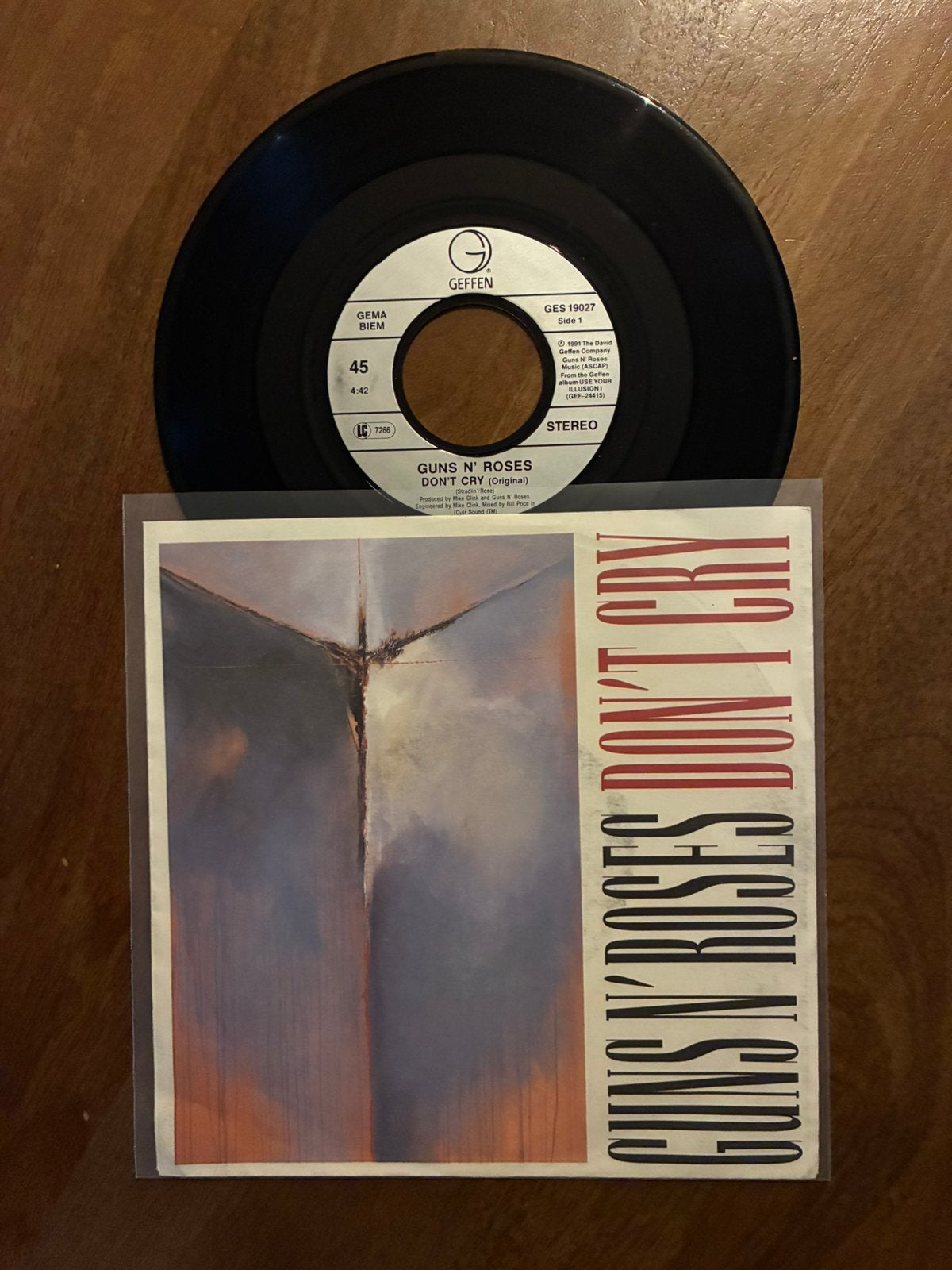 Guns n’ Roses - Don’t cry, Cd's en Dvd's, Vinyl Singles, Ophalen of Verzenden, 7 inch