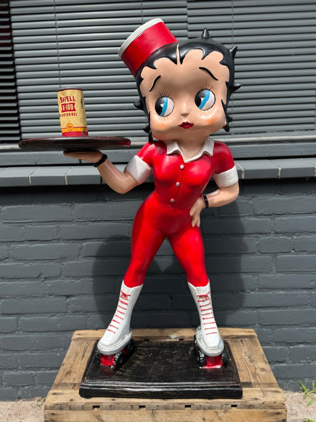 Betty Boop Beeld op Rollerskates met Dienblad, Verzamelen, Ophalen, Zo goed als nieuw, Mens