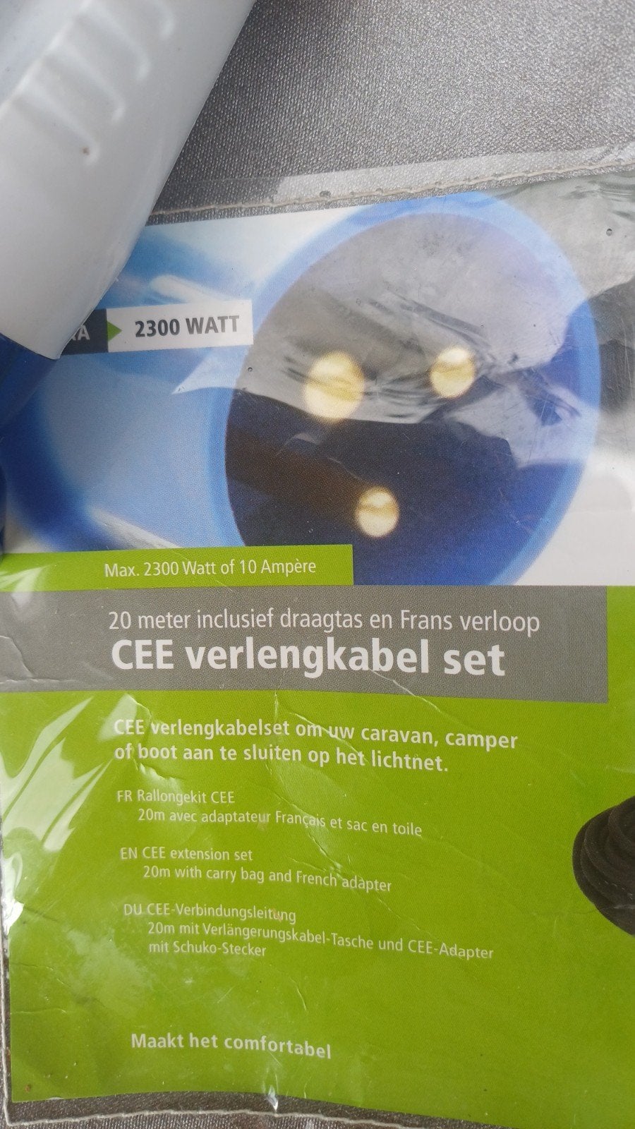 Gimeg CEE verlengkabel set 20m met draagtas en verloop, Ophalen, Zo goed als nieuw