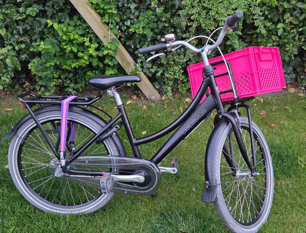 Batavus fiets 24 inch, 3 versnellingen,met roze krat, Fietsen en Brommers, Ophalen, Terugtraprem, Versnellingen, Batavus