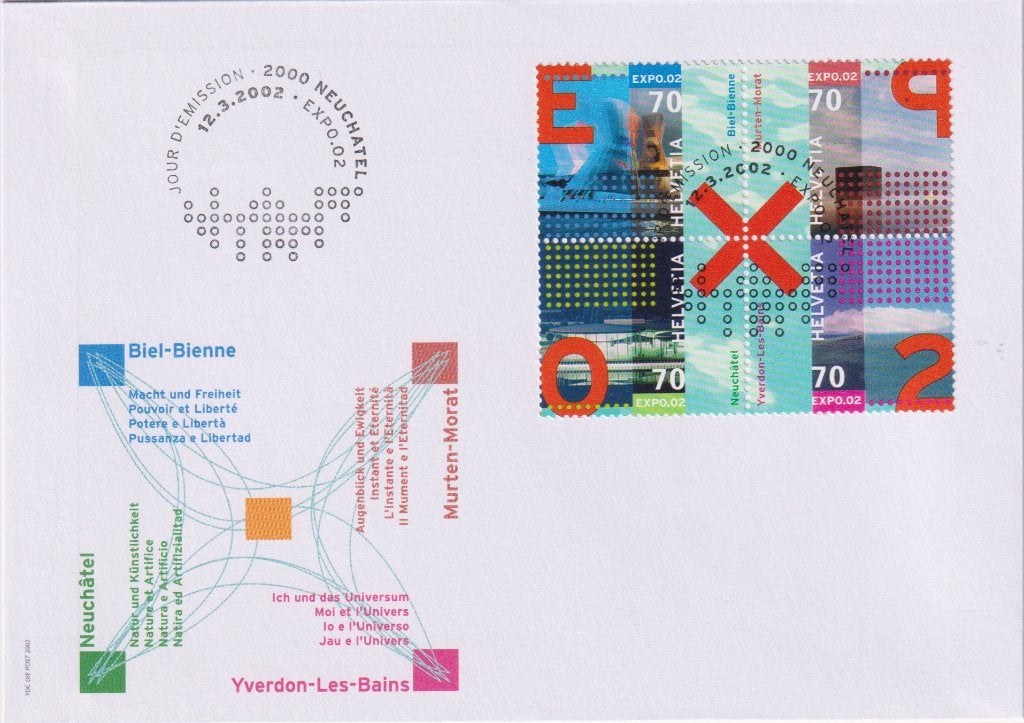 Zwitserland 2002 Blok EXPO Neuchatel, Verzenden, Onbeschreven, Europa
