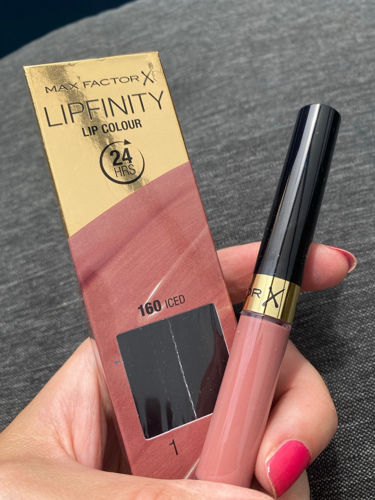Max Factor Lipfinity Lip Colour 160 Iced (zonder topcoat), Gebruikt, Lippen, Verzenden, Make-up