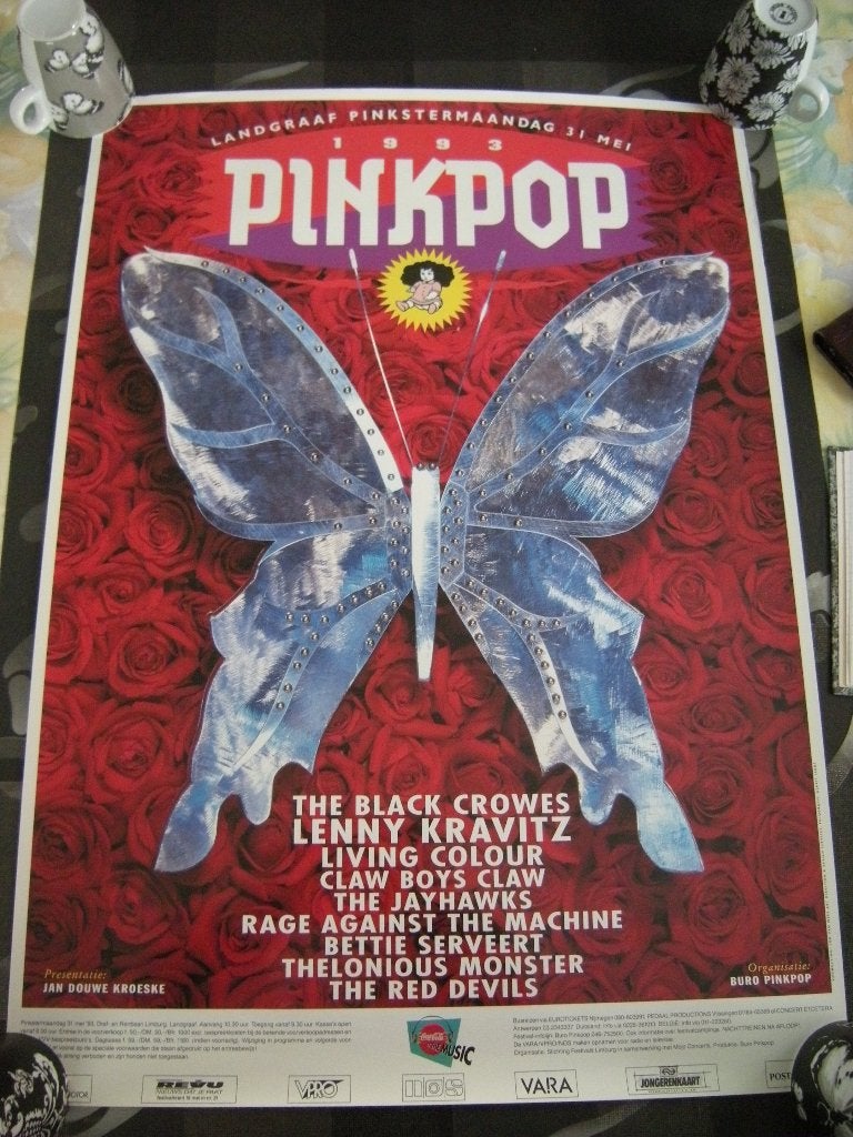 Poster van Pinkpop   1993, Ophalen of Verzenden, Zo goed als nieuw, A1 t/m A3, Film en Tv