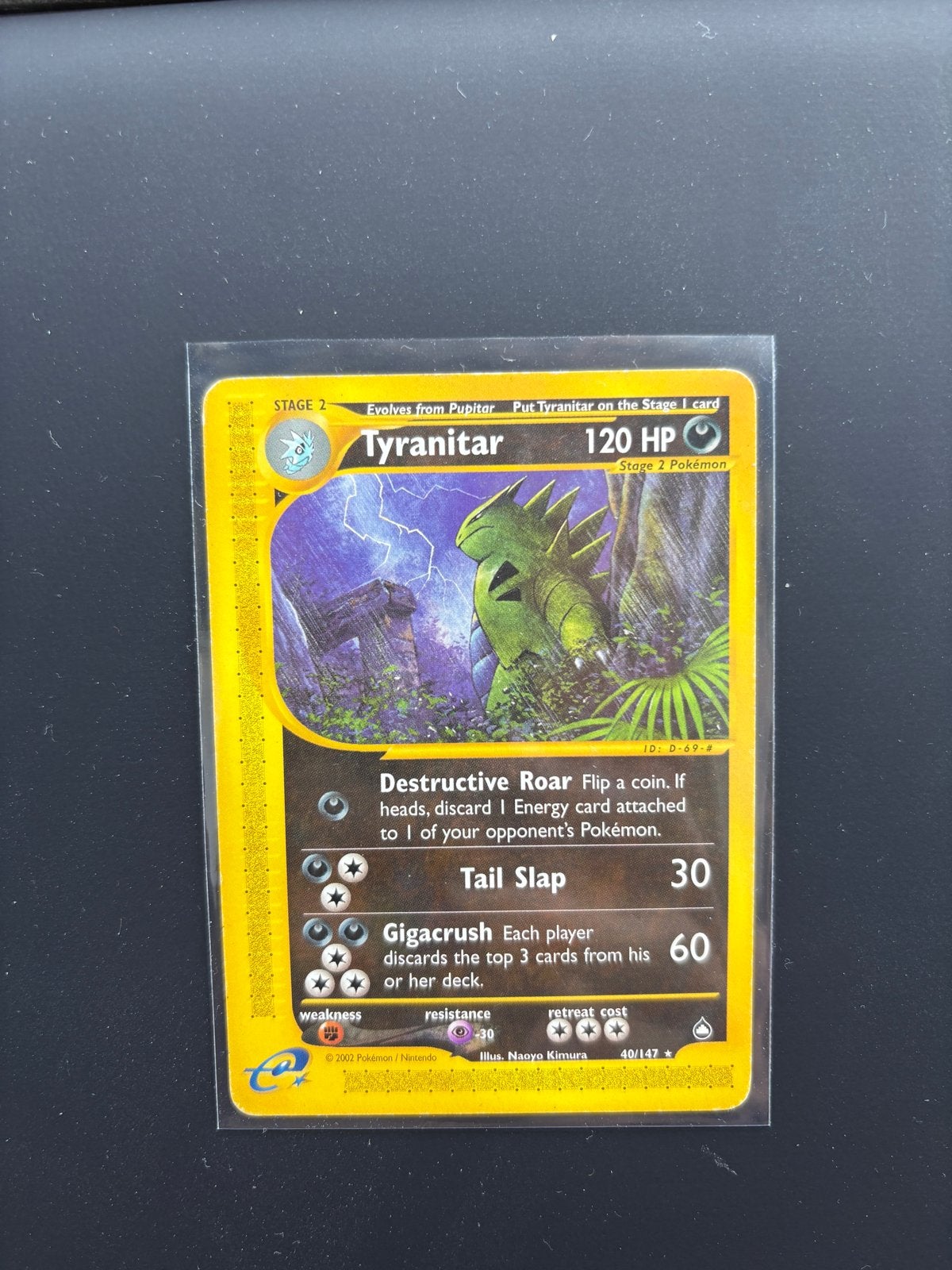 Tyranitar Aquapolis (non-holo) 40/147, Ophalen, Zo goed als nieuw, Losse kaart