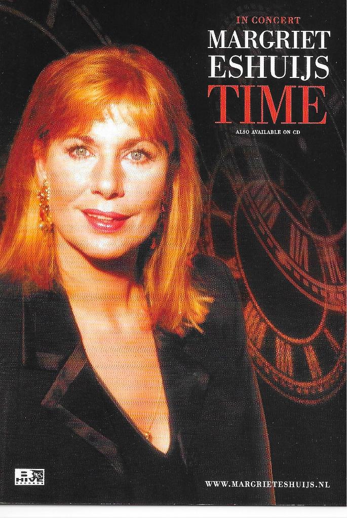 Magriet Eshuis in concert / promotiekaart nieuwe CD "TIME"., Ophalen, Nieuw, Foto of Kaart