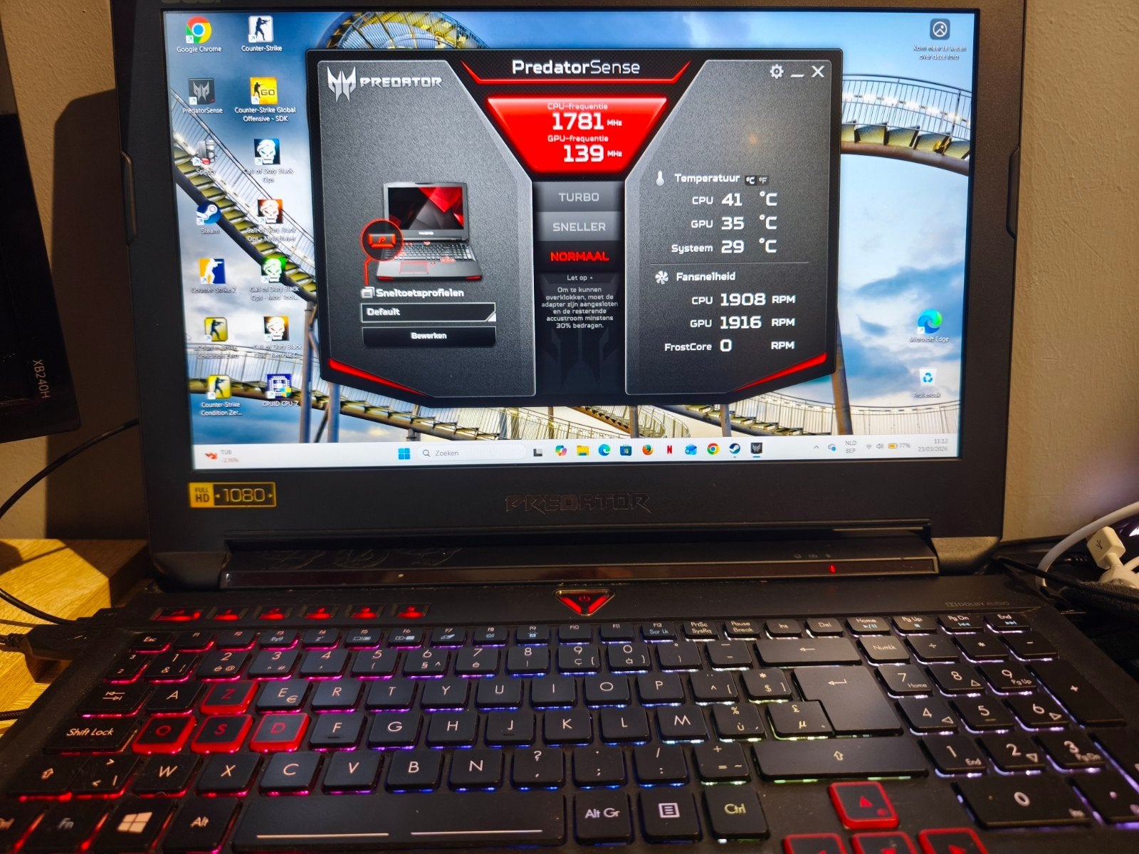 Acer Predator Helios 300 Gaming Laptop i7-7700HQ GTX 1070, Computers en Software, Windows Laptops, 64 GB of meer, Gebruikt, Met videokaart