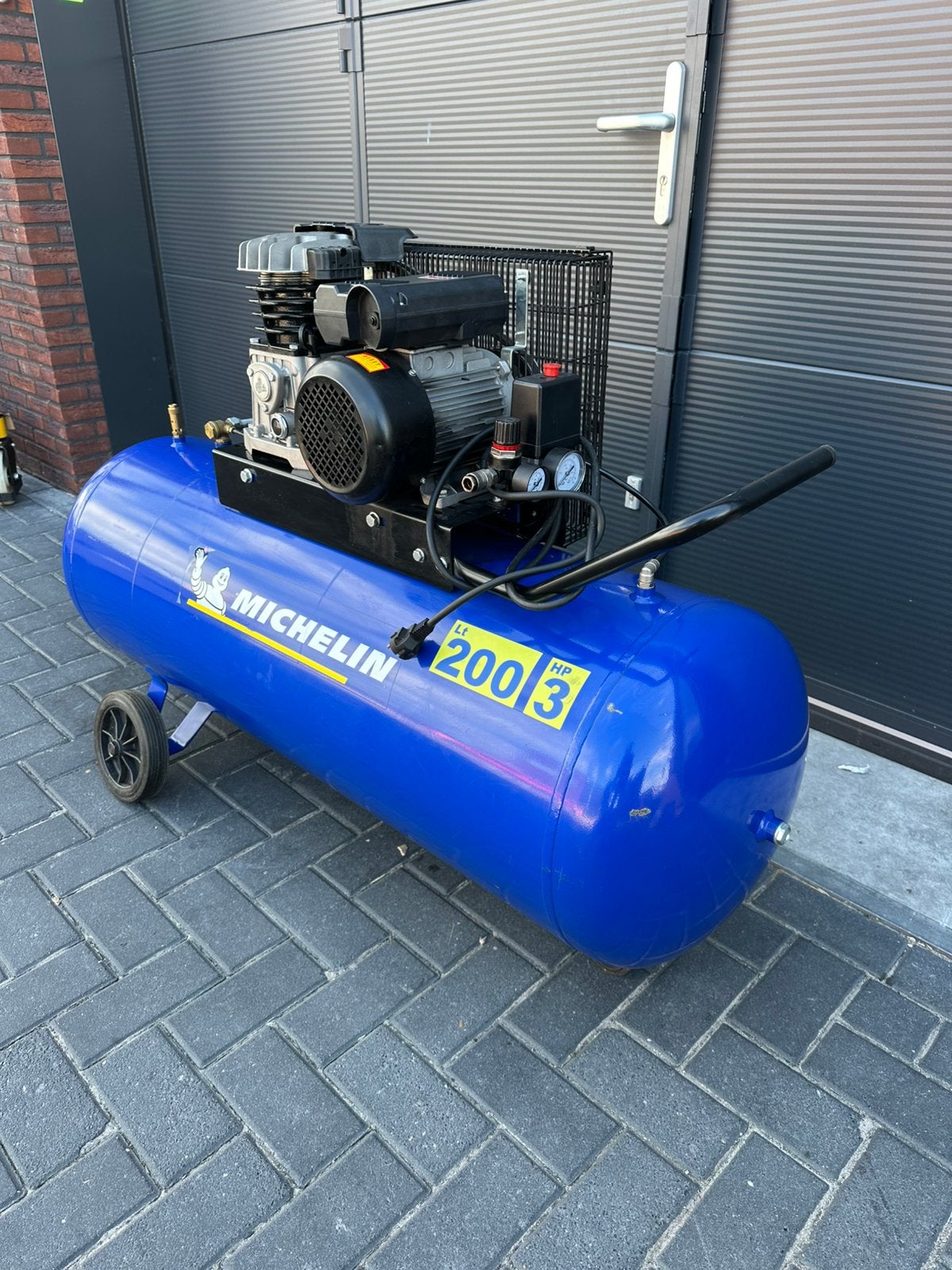 MICHELIN Luchtcompressor 200L 3 PK – GEBRUIKT – GOEDKOOP, Ophalen, Gebruikt