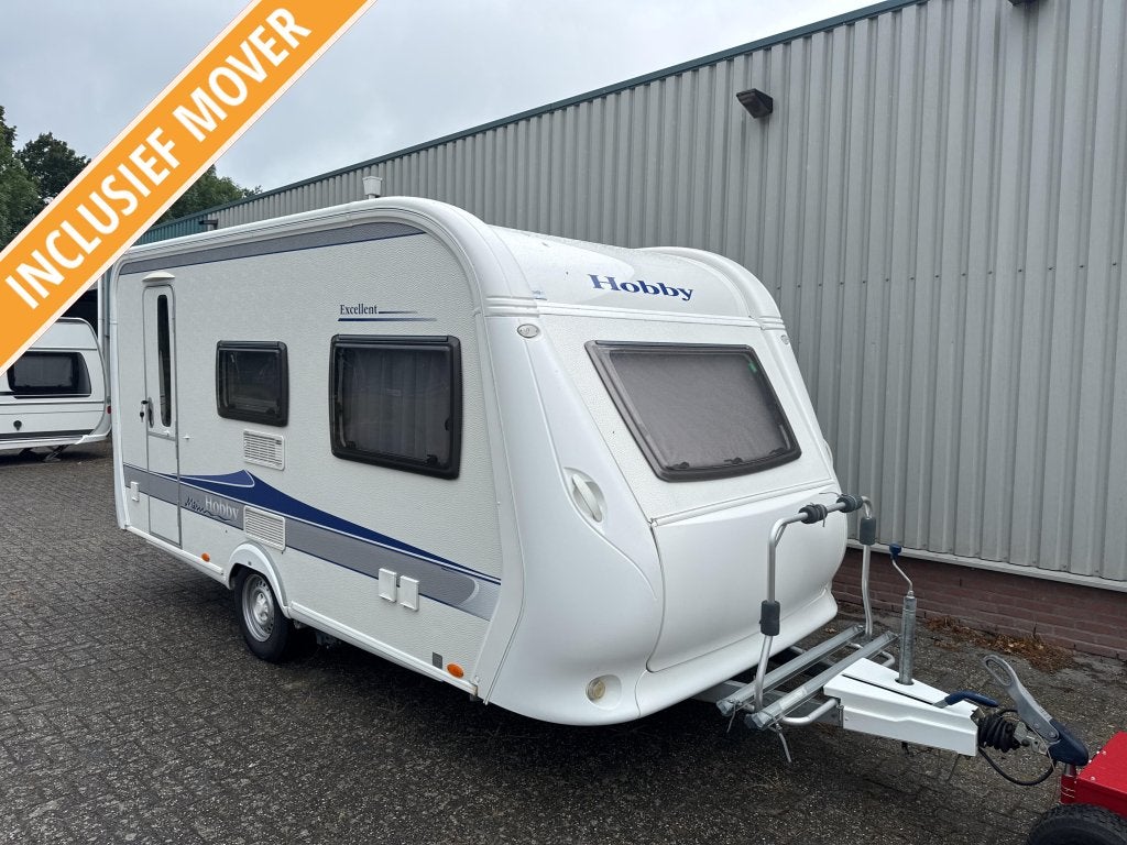 Hobby Excellent 440 SF | Mover | Airco | Fietsendrager, Caravans en Kamperen, Caravans, Hobby, Schokbreker, Bedrijf, Treinzit