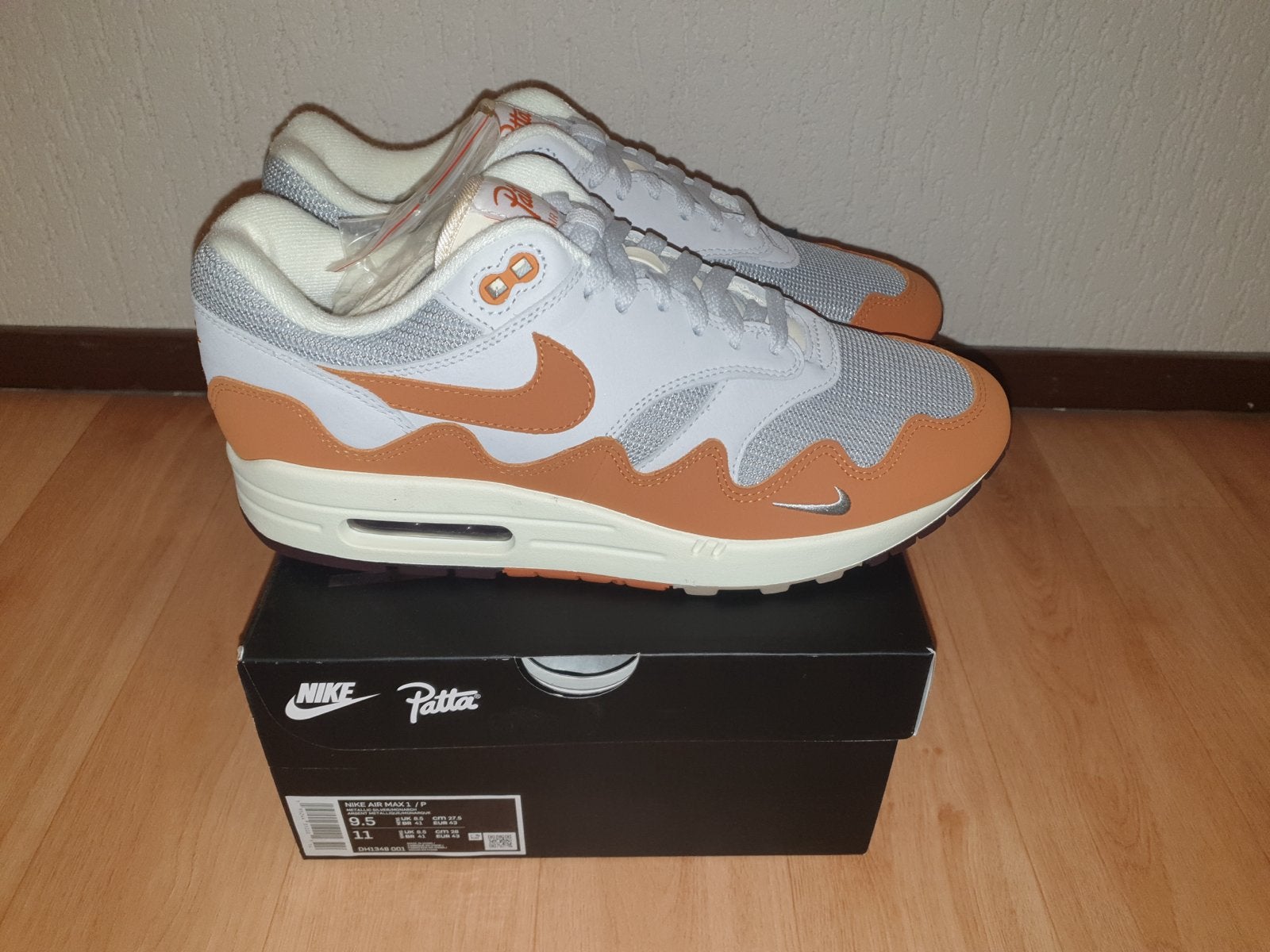Nike Air Max 1 Patta Waves Monarch US 9.5 Maat 43, Ophalen, Overige kleuren, Nieuw, Sneakers of Gympen