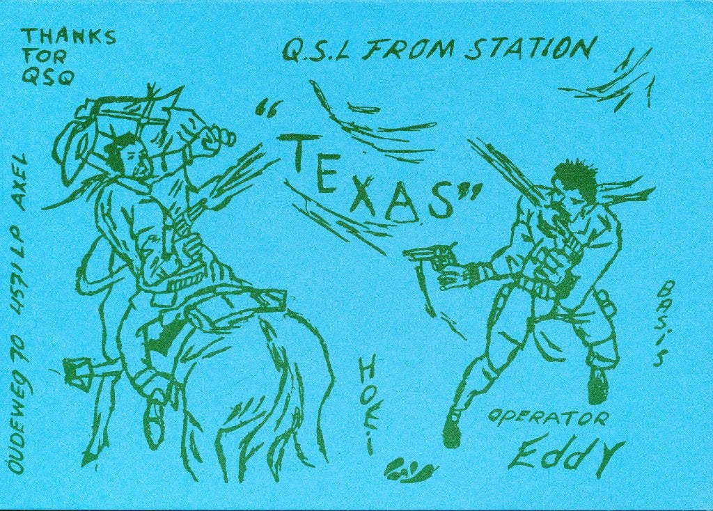 27MC QSL kaarten, Ophalen of Verzenden, 1980 tot heden, Gelopen, Sterren en Beroemdheden