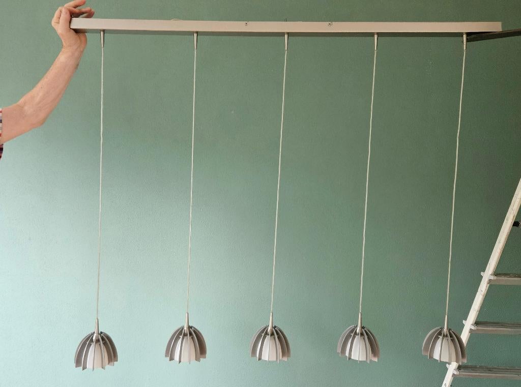 Design eettafel hanglamp, Ophalen, Zo goed als nieuw, Glas, Minder dan 50 cm