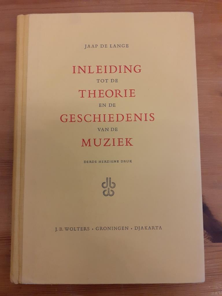 Inleiding tot de Theorie en Geschiedenis van de Muziek, Boeken, Muziek, Ophalen of Verzenden, Gelezen, Genre of Stijl, Jaap de Lange