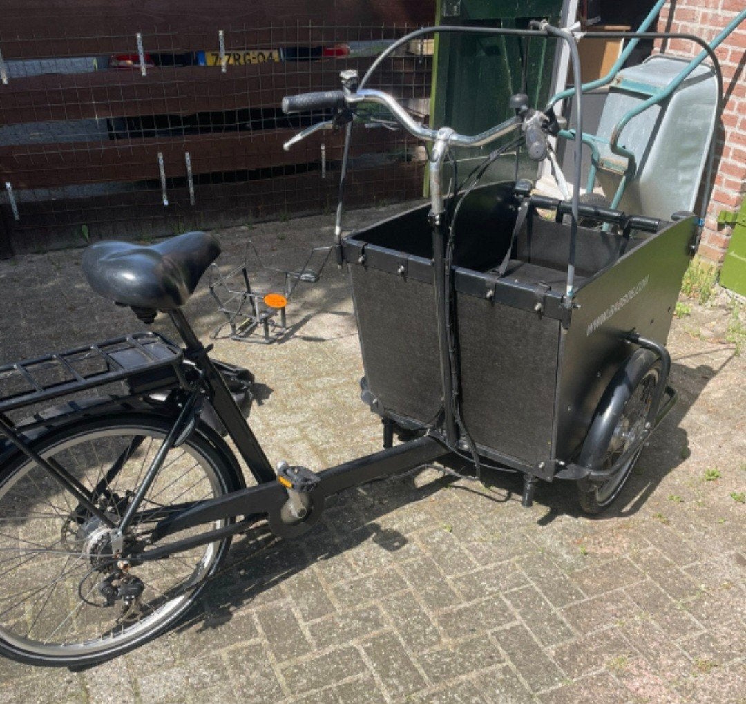 Elektrische Babboe bakfiets met accessoires, Fietsen en Brommers, Fietsen | Bakfietsen, Overige merken, 4 kinderen of meer, Gebruikt