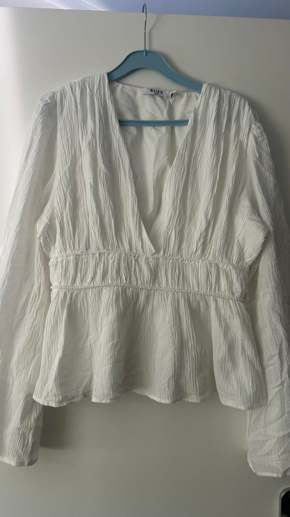 NA-KD Witte Blouse met Voering en Apart Model - Maat 38, Verzenden, Nieuw, Maat 38/40 (M), Wit