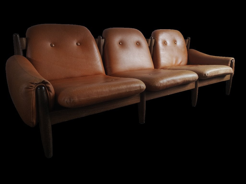 Fantastische vintage brutalist Sergio Rodrigues design bank, Ophalen, Gebruikt, Driepersoons, 75 tot 100 cm