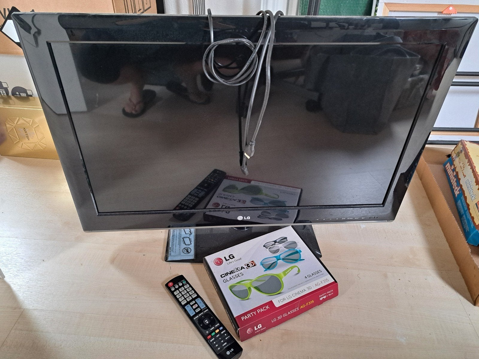LG 32inch tv zwart model 32LM3400, Ophalen, Gebruikt