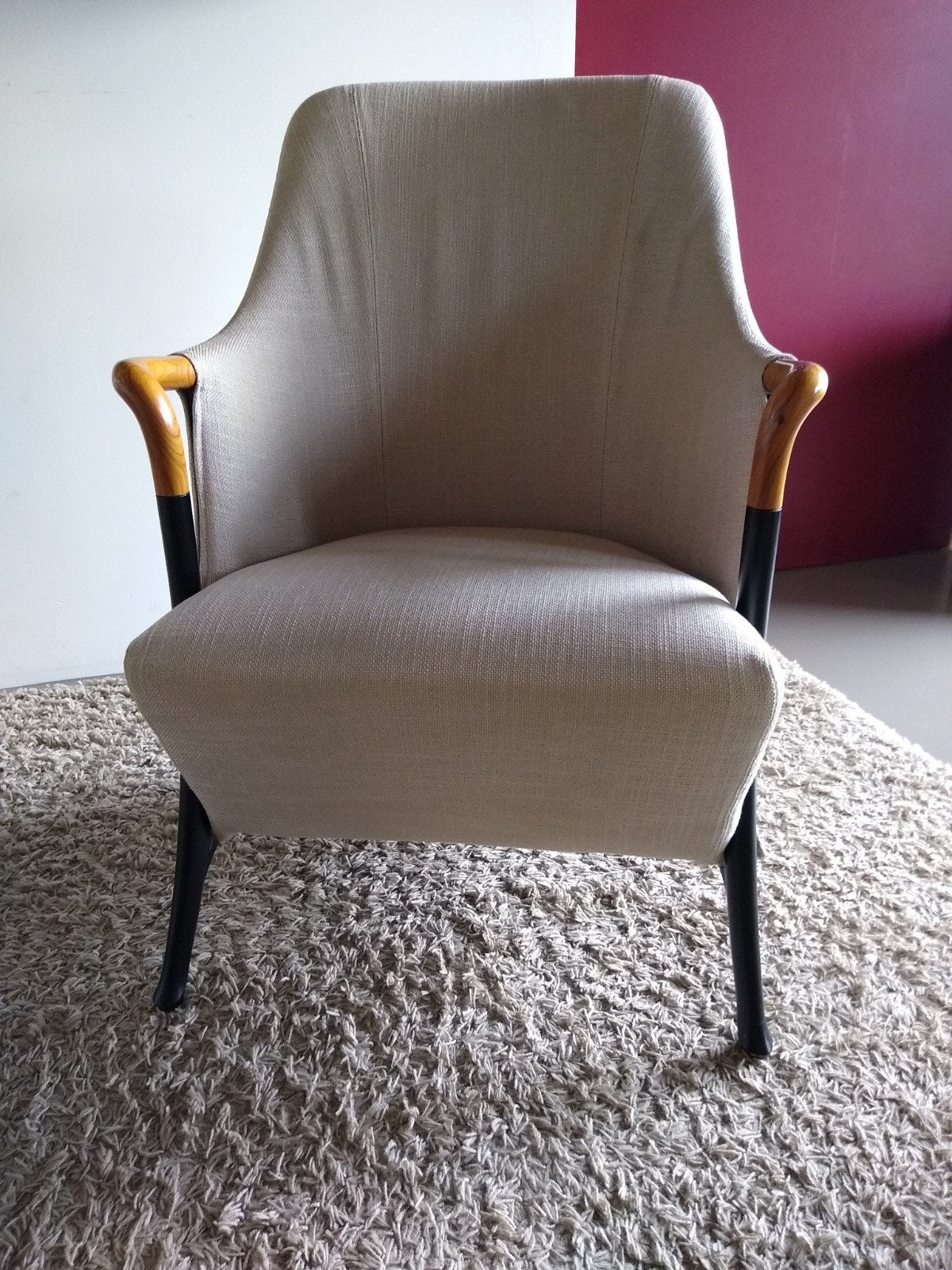 Fauteuil Progetti van het Italiaanse merk Giorgetti., zo goe, Huis en Inrichting, Fauteuils, Ophalen, Design, Modern, 75 tot 100 cm