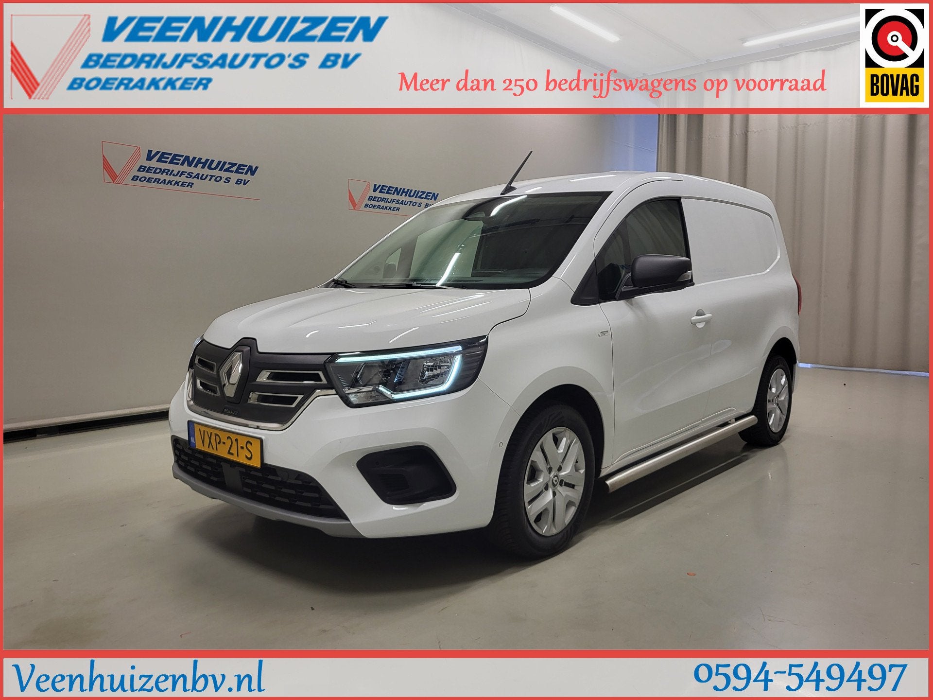 Renault Kangoo E-Tech 44kWh SOH 97% 280km Elektrisch!, Parkeersensor, Renault, Origineel Nederlands, 2 stoelen