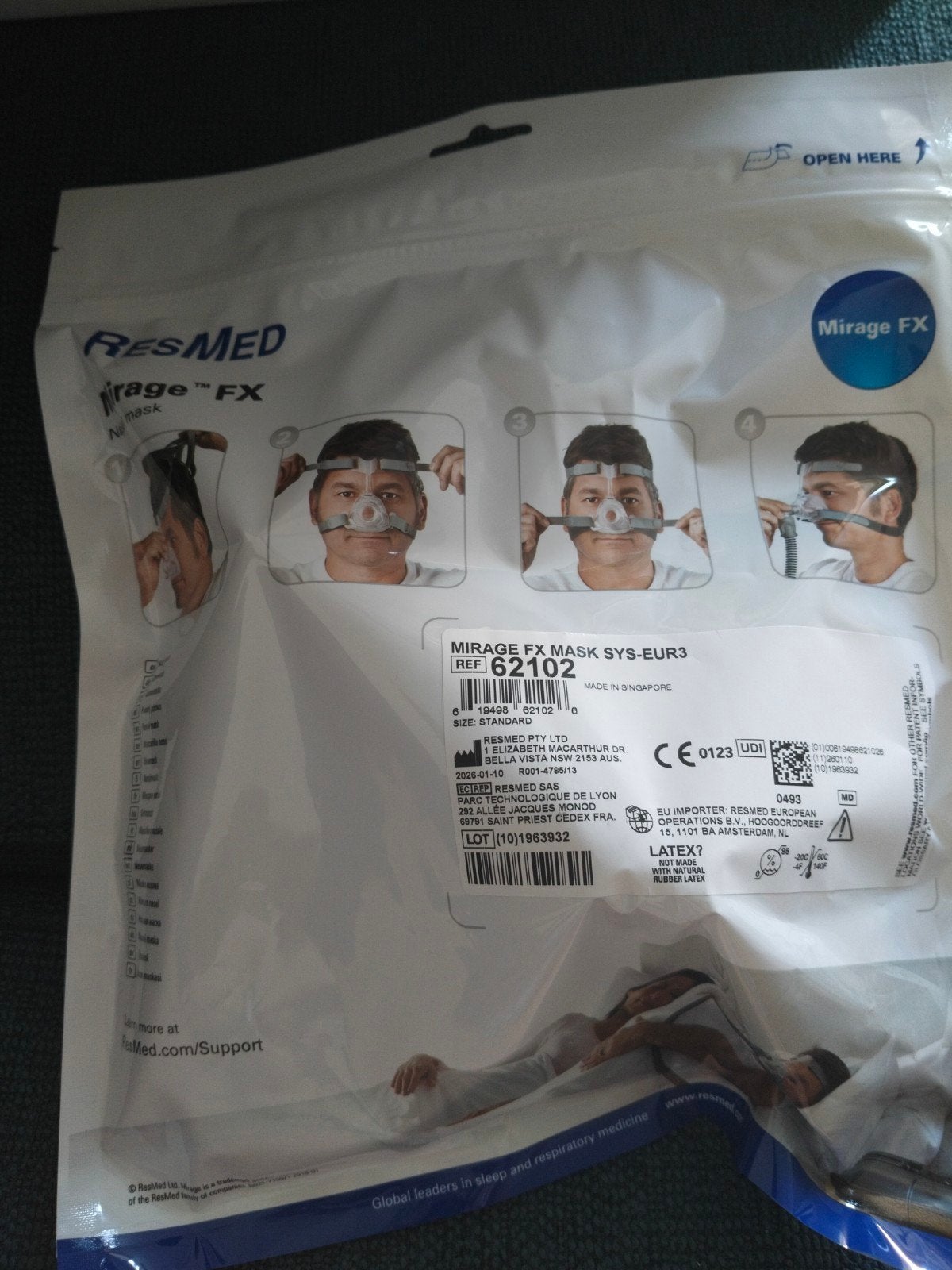 ResMed Mirage FX Nasal Mask SYS-EUR3, Ophalen of Verzenden, Nieuw, Overige typen