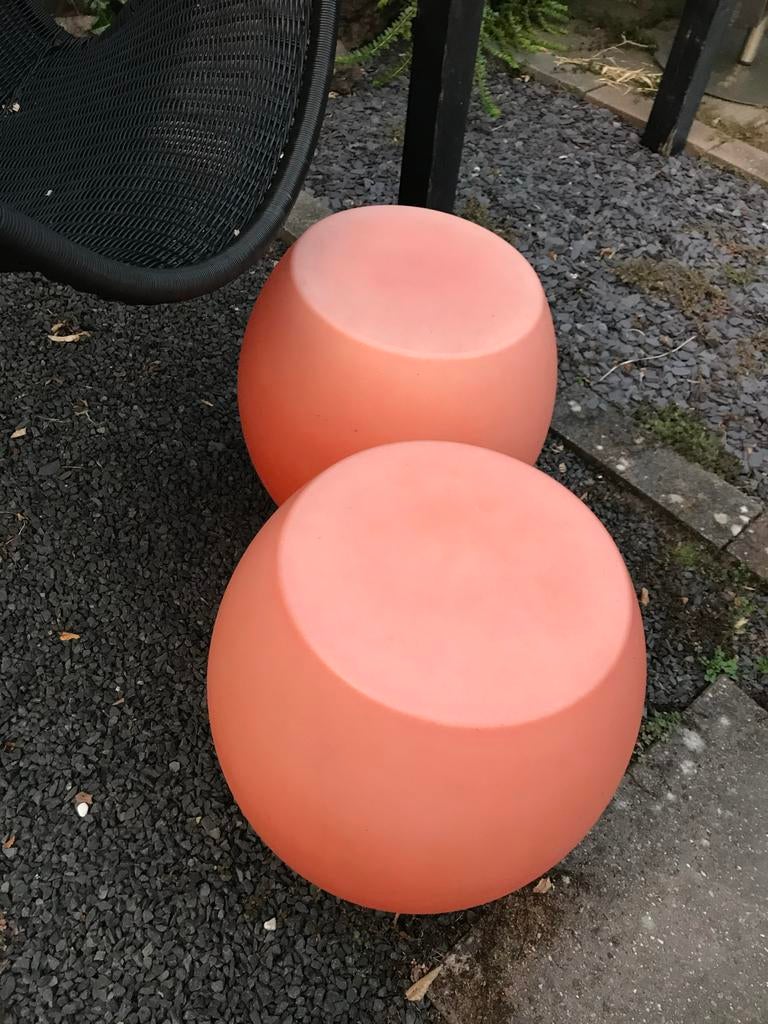 2 x Buiten tumbly wiebelkruk oranje ca 48 cm samen voor 30€, Ophalen, Gebruikt, Kunststof
