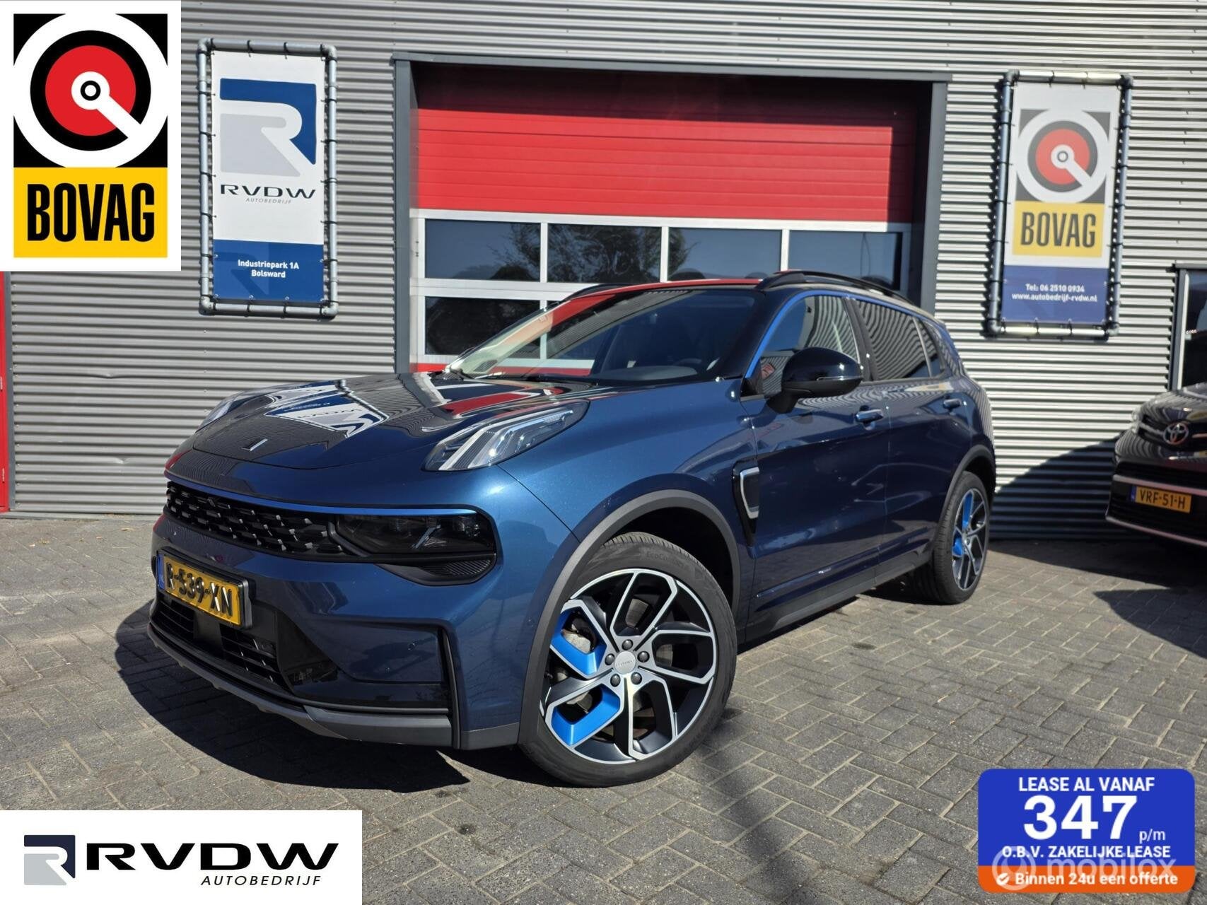 Lynk&Co 01 1.5 261PK Plug-inHybrid,Pano,360Camera,Apple Carp, 1800 kg, Euro 6, Blauw, 120 €/maand