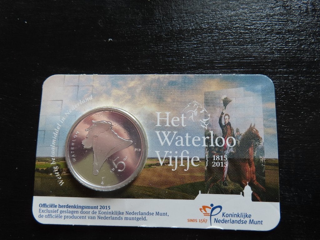 coincart "het waterloo vijfje", Ophalen of Verzenden, Koningin Beatrix, Euro's