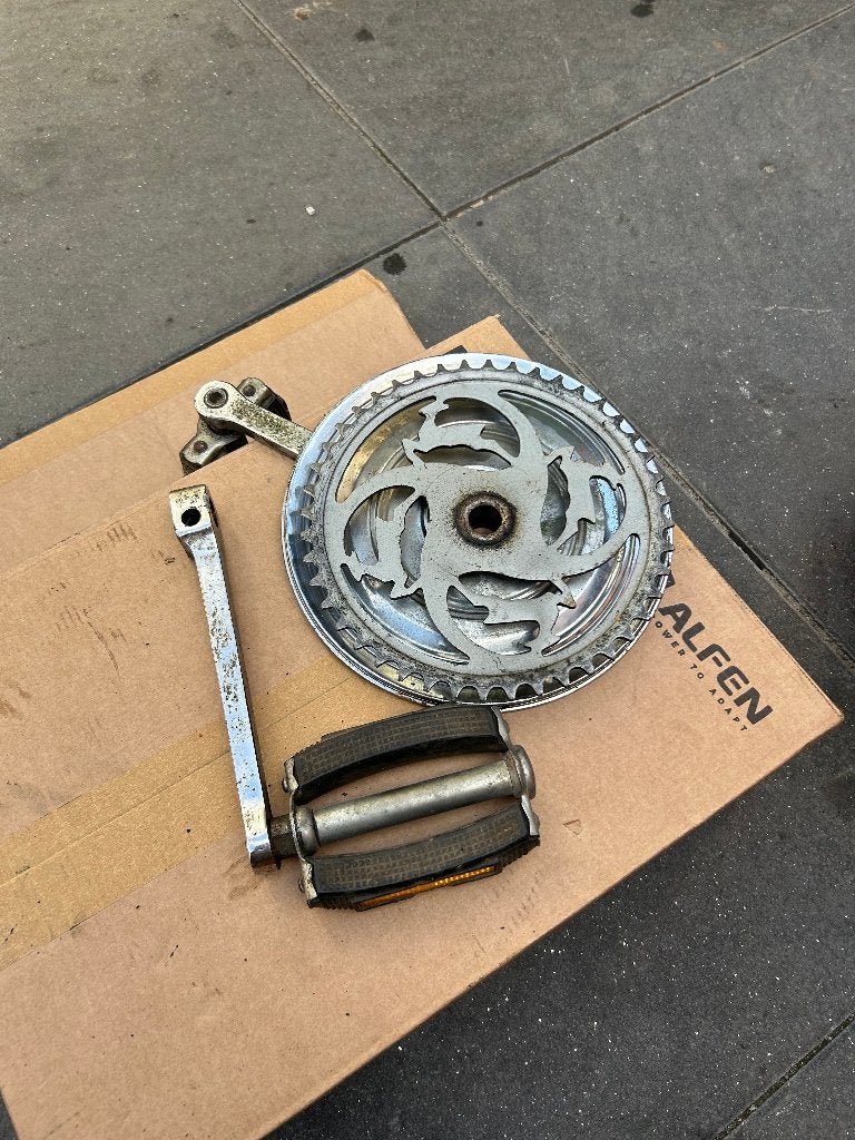 te koop:Origineel Vintage Gazelle Crankstel (4 Gazellen), Fietsen en Brommers, Ophalen of Verzenden, Gebruikt, Crankstel of Pedalen