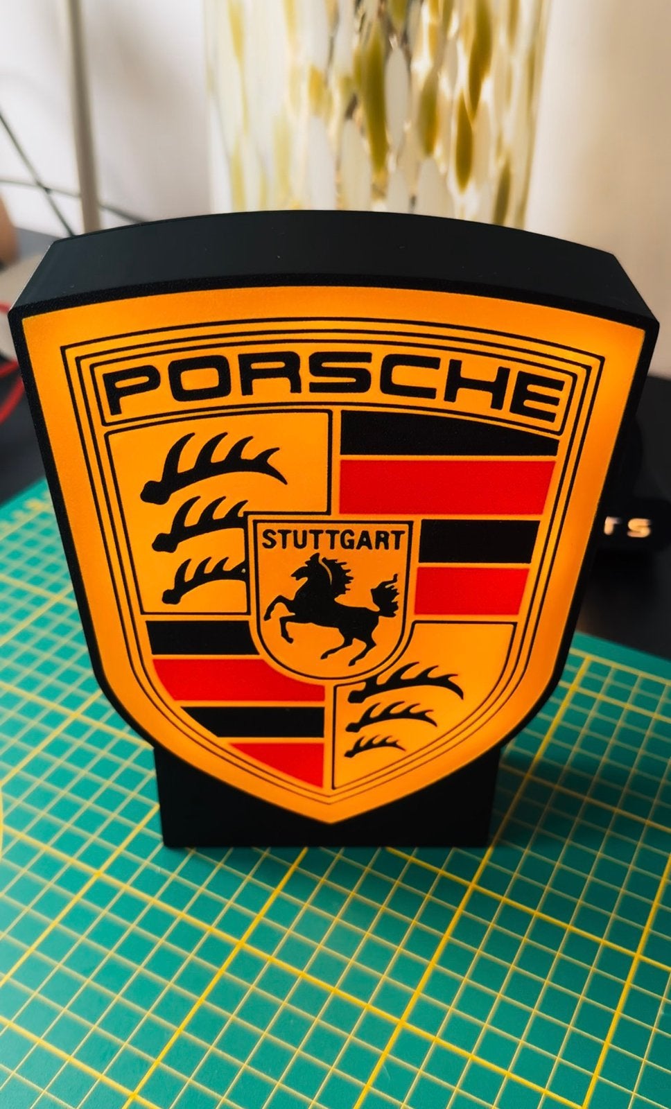 Porsche LED Logo - Sfeervolle Verlichting voor de Autoliefhe, Auto diversen, Ophalen of Verzenden, Zo goed als nieuw
