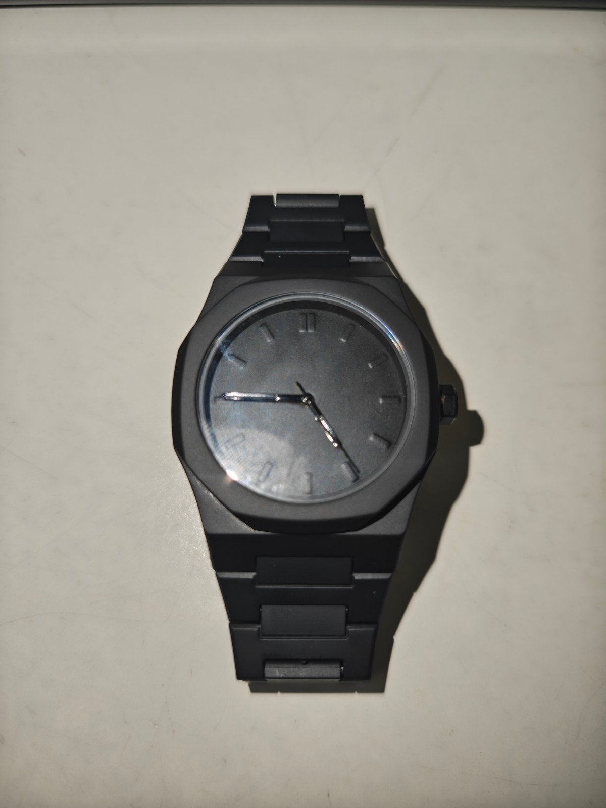 Zwart horloge met extra schakels, Ophalen of Verzenden, Zo goed als nieuw