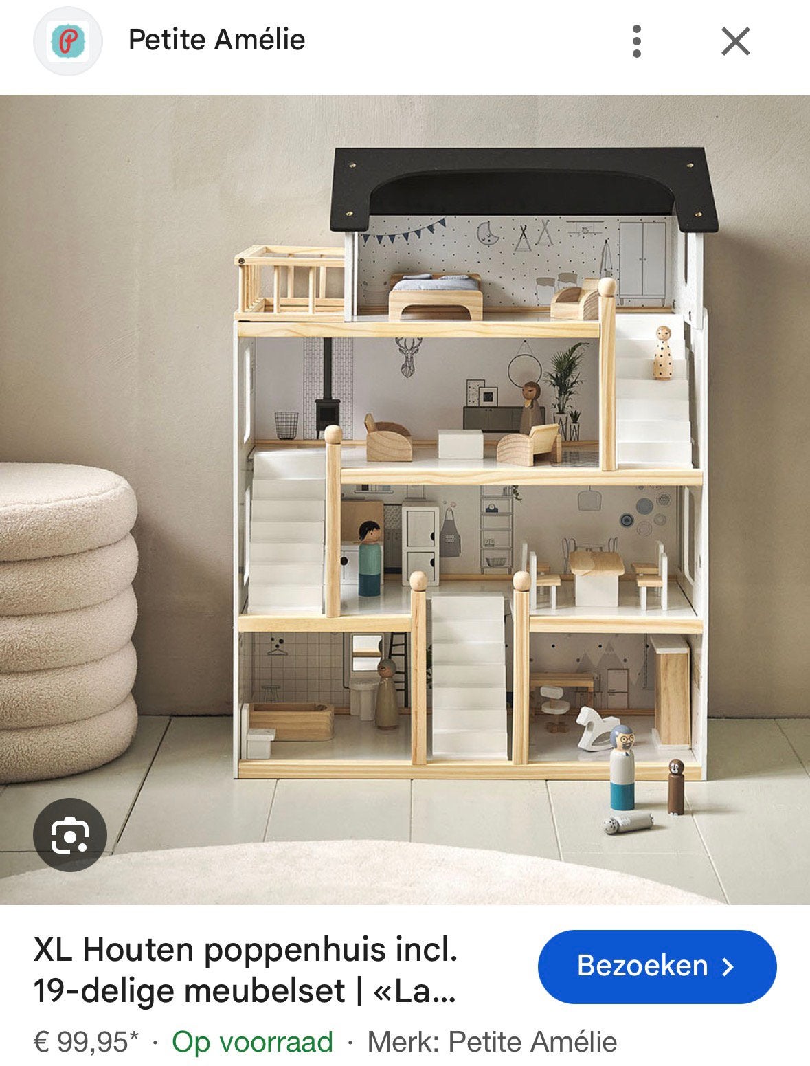 LEUK VOOR DE DECEMBERMAAND - poppenhuis Petit Amelie, Ophalen, Zo goed als nieuw
