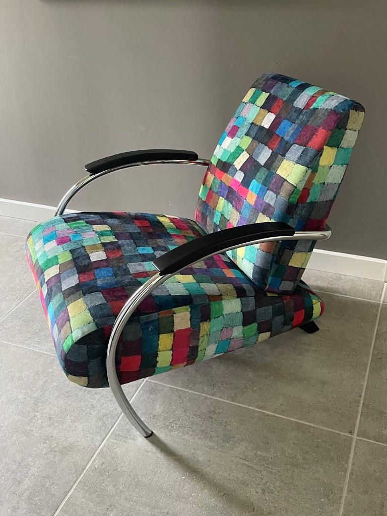 Gelderland fauteuil 5470 Jan des Bouvrie als nieuw, Ophalen, 75 tot 100 cm, Zo goed als nieuw, Stof