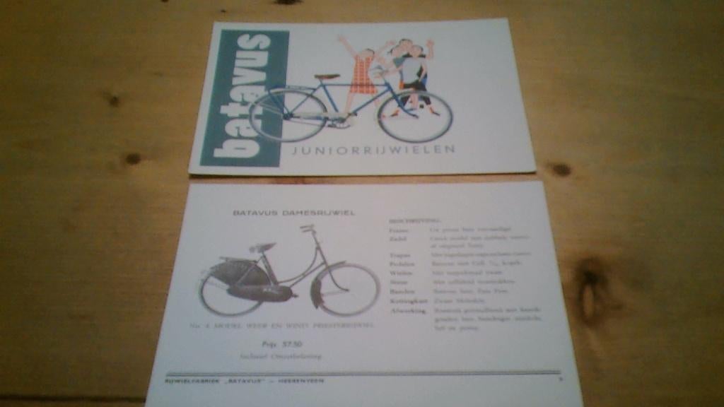 Batavus reclame kaarten, Verzamelen, Ansichtkaarten | Themakaarten, Verzenden, Voor 1920, Ongelopen, Overige thema's