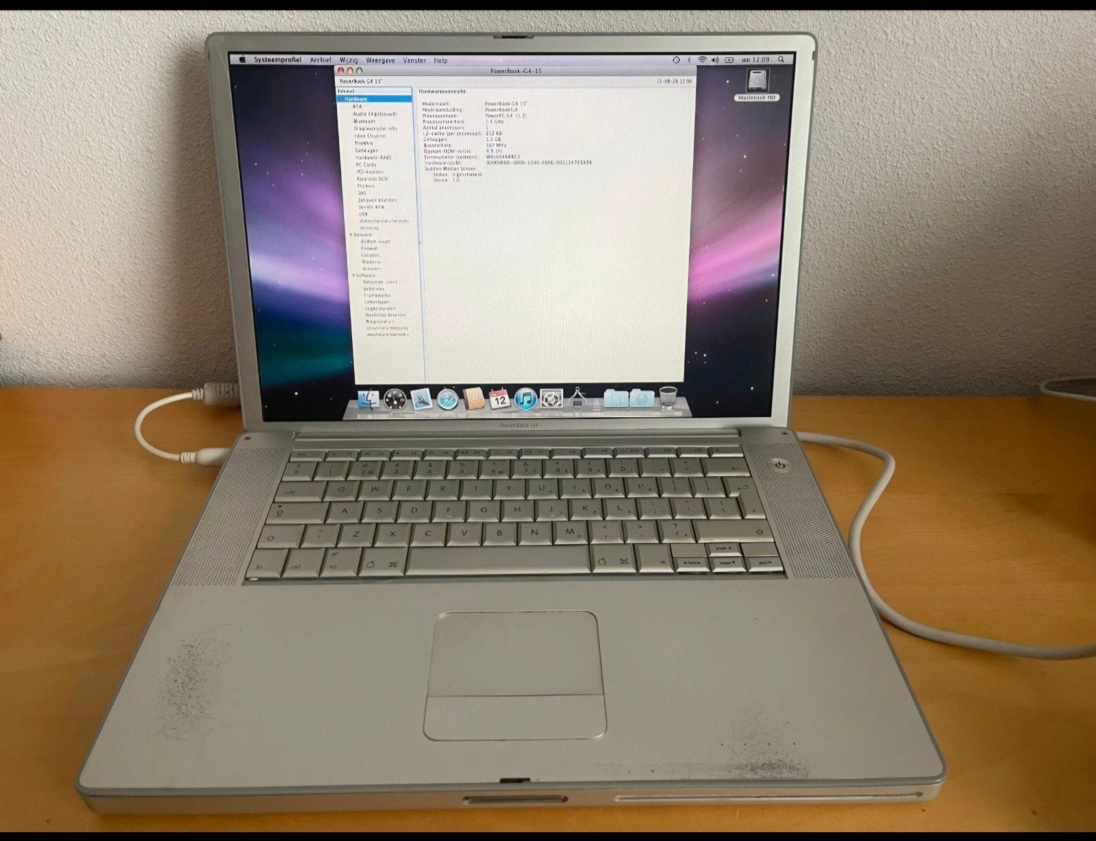 vintage apple powerbook g4 15 inch, Computers en Software, Ophalen, Overige modellen, 2 tot 3 Ghz, 13 inch