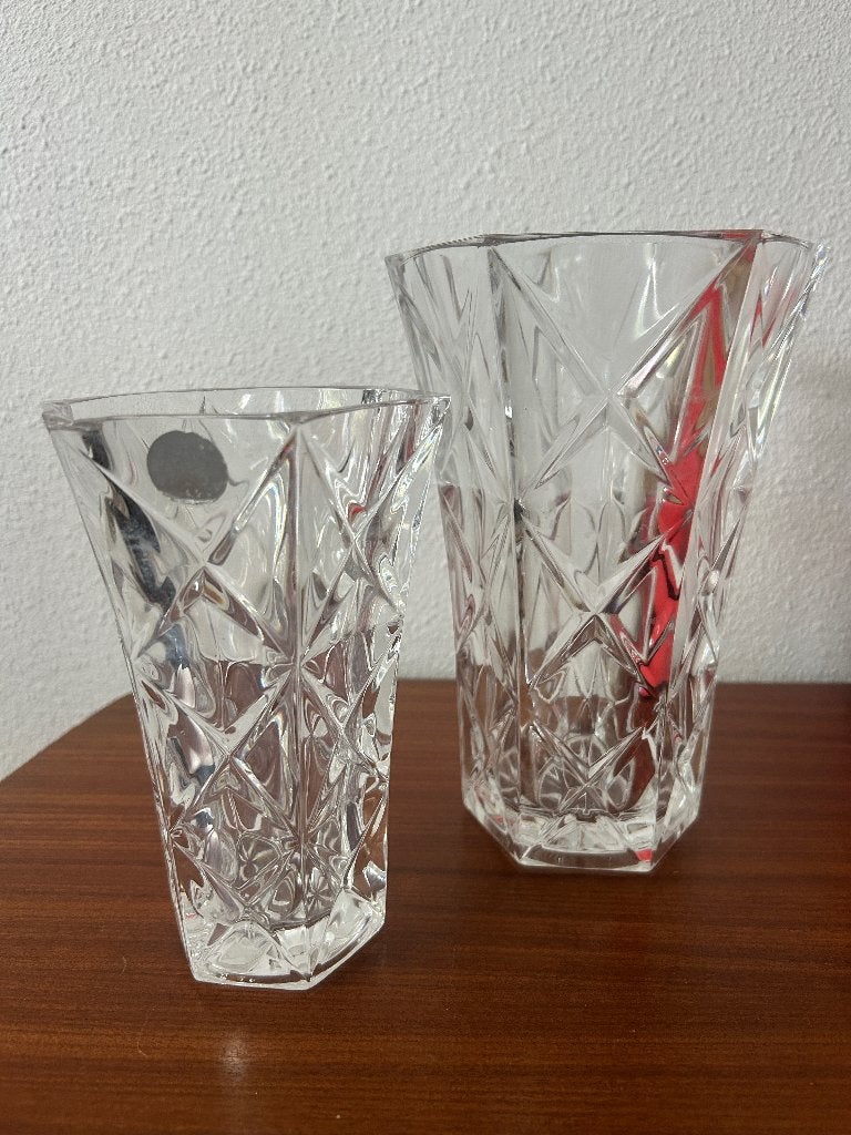 Vintage Cristal d'Arques 2 kristal vazen, Ophalen of Verzenden
