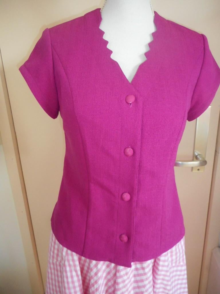 jasje van Edgar Vos, vintage, Zo goed als nieuw, Jasje, Roze, Maat 36 (S)