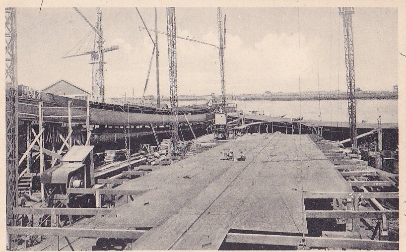 Bolnes.  Ridderkerk.  Scheepswerf. Gebr. Pot., Verzamelen, Ophalen of Verzenden, 1920 tot 1940, Ongelopen, Zuid-Holland