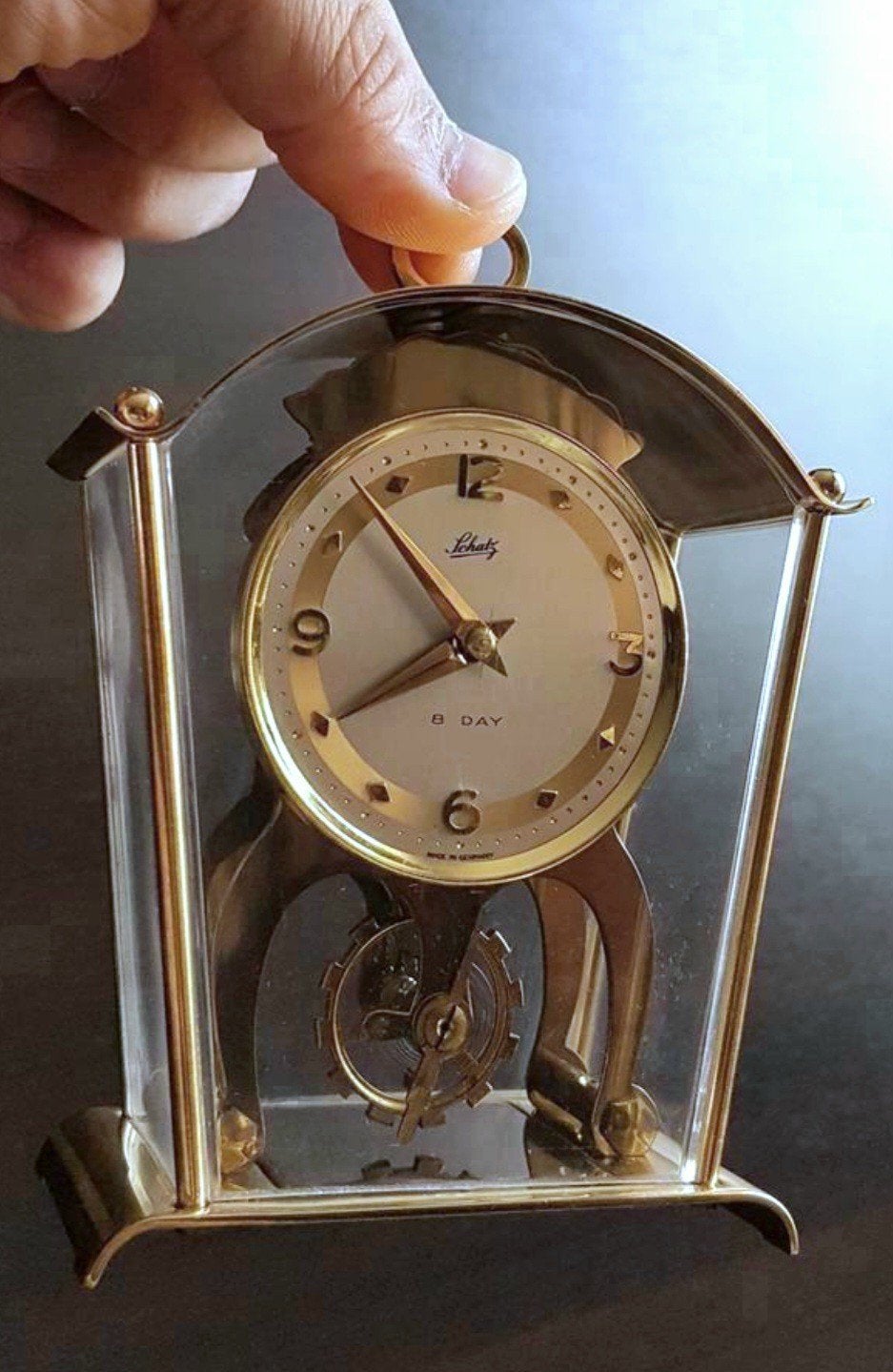 Mechanische 8 dagen klok, Antiek en Kunst, Ophalen of Verzenden