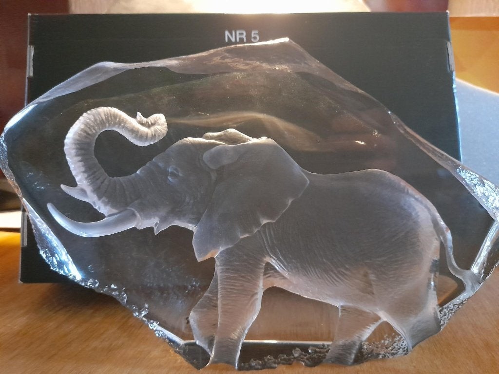 Kristal olifant Mats Jonasson (limited edition), Ophalen of Verzenden