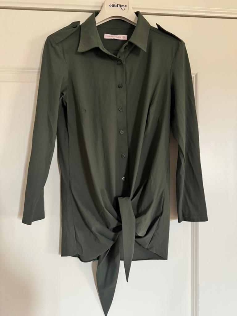 Studio Anneloes blouse kaki groen maat XS, Ophalen of Verzenden, Zo goed als nieuw, Maat 34 (XS) of kleiner, Groen