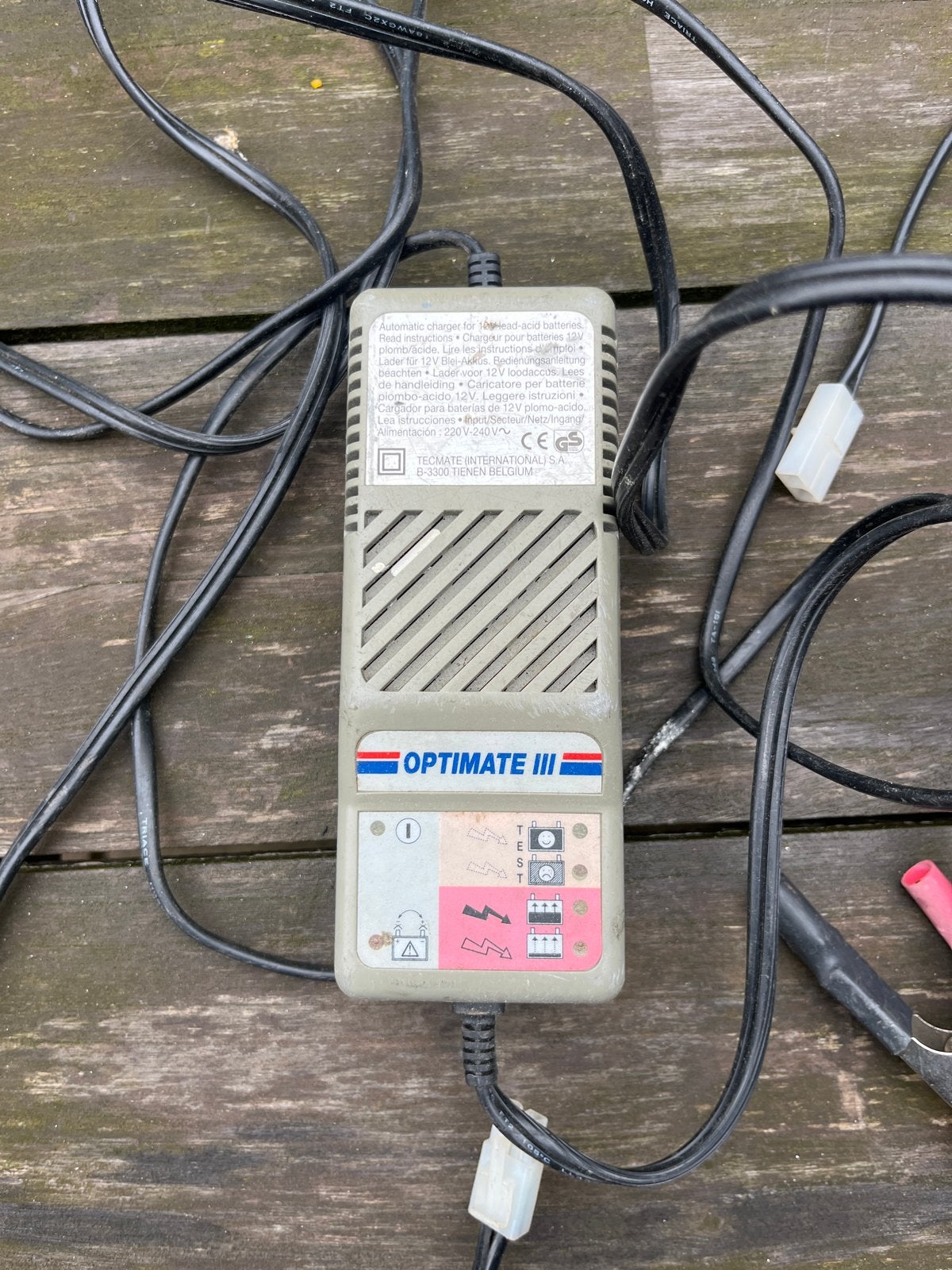 Optimate III / 3 Acculader met diverse aansluitkabels, Motoren, Ophalen of Verzenden