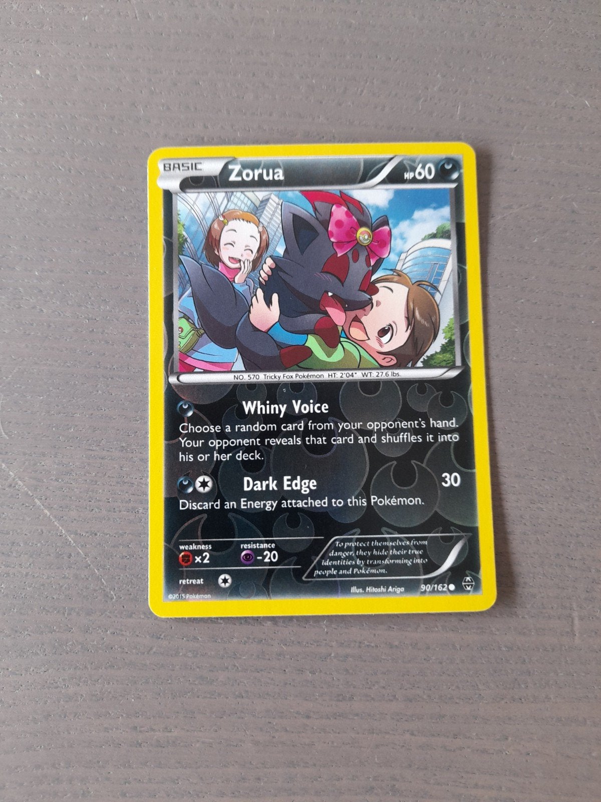 Breakthrough 90/162 zorua reverse, Ophalen of Verzenden, Gebruikt, Losse kaart, Foil
