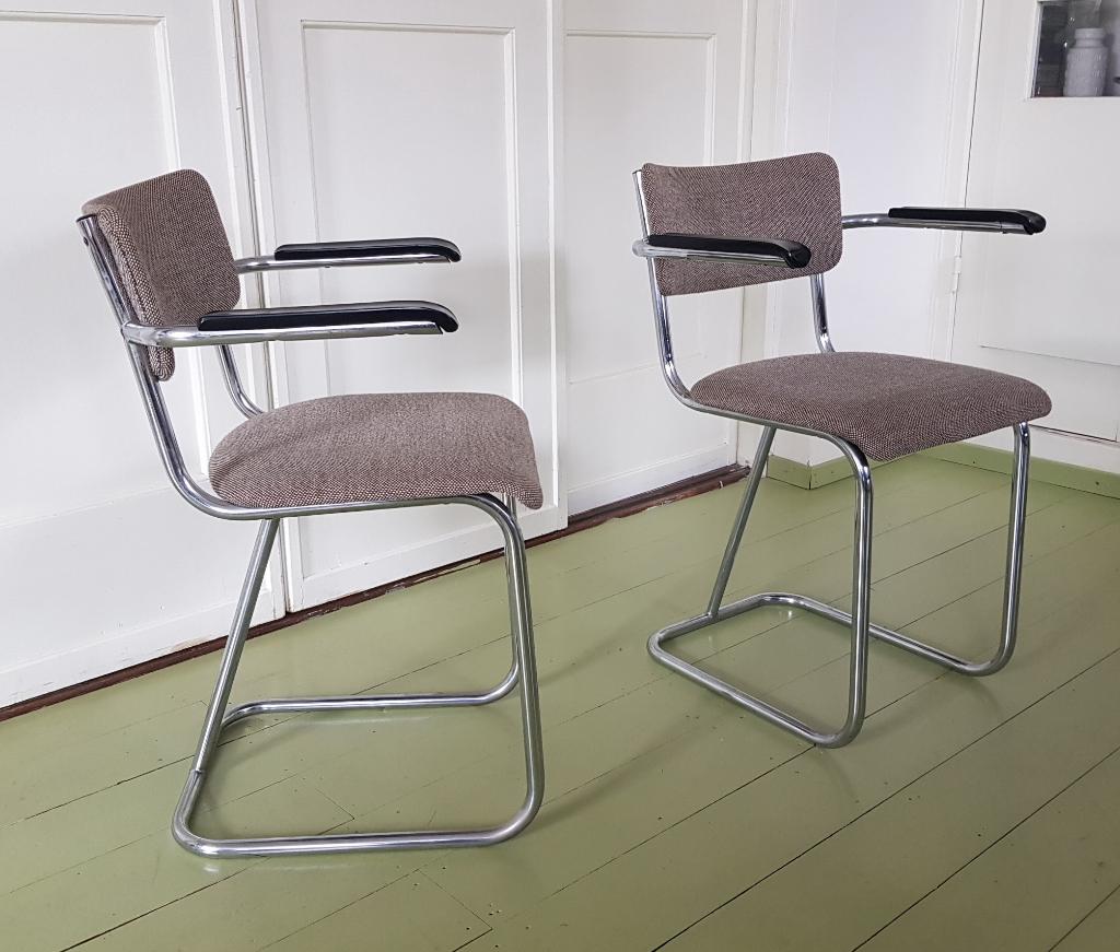 Gispen Vintage 207 Bureaustoel/ Eetkamerstoel, Huis en Inrichting, Stoelen, Ophalen, Gebruikt, Twee, Onbekend