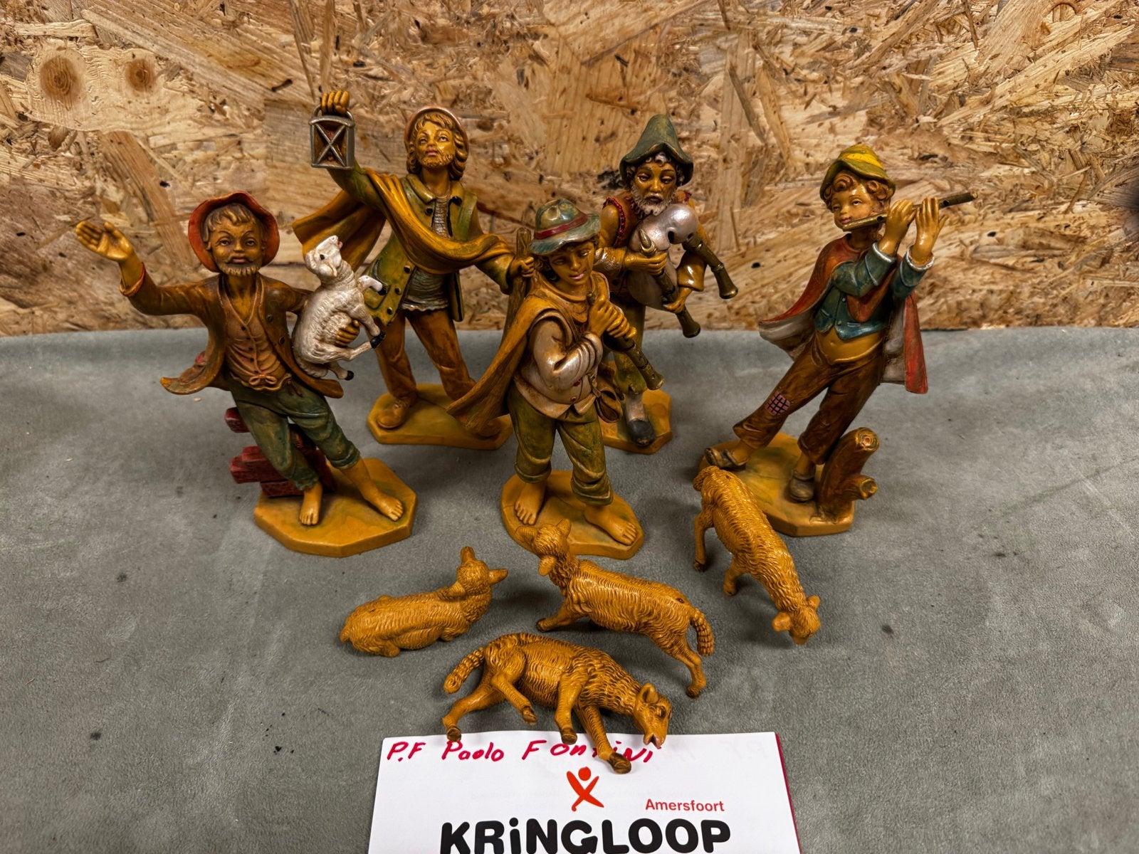Fontanini Kerstgroep - Herders & Schapen (10-delig) - ReK4, Ophalen of Verzenden, Gebruikt, Beeld(je), Christendom | Katholiek