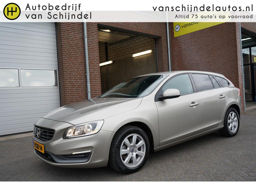 Volvo V60 1.6 T4 180PK MOMENTUM ORIGINEEL NEDERLANDS NAVIGAT, Gebruikt, Zwart, 4 cilinders, 179 pk