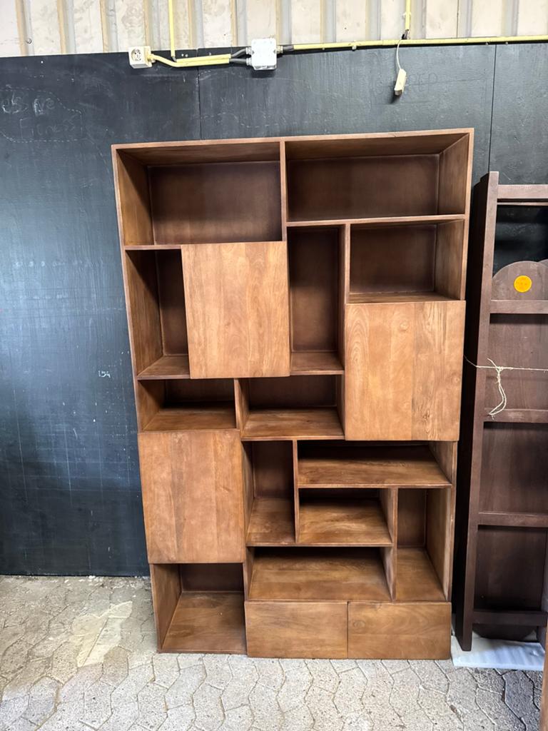 Wandkast mangohout 120x40x200 cm, Huis en Inrichting, Kasten | Wandmeubels, Ophalen, Overige materialen, Met deur(en), 200 cm of meer
